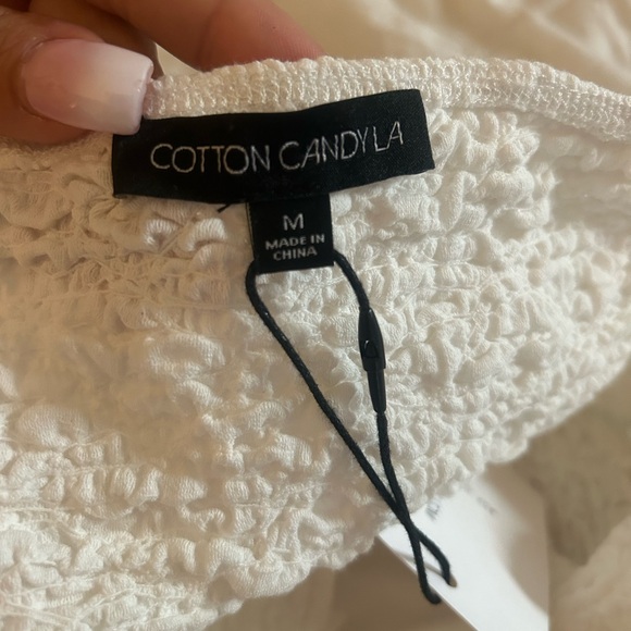 Sexy Strapless Fully Lined Twist Knot Crop Top Size Medium M New with Tag - Picture 5 of 5